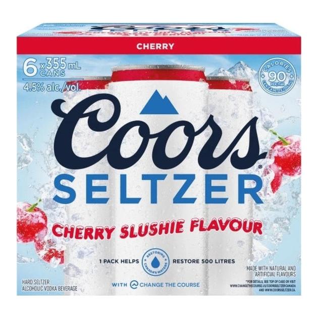 Coors Seltzer Cherry Slushie 6 x 355 mL Cans