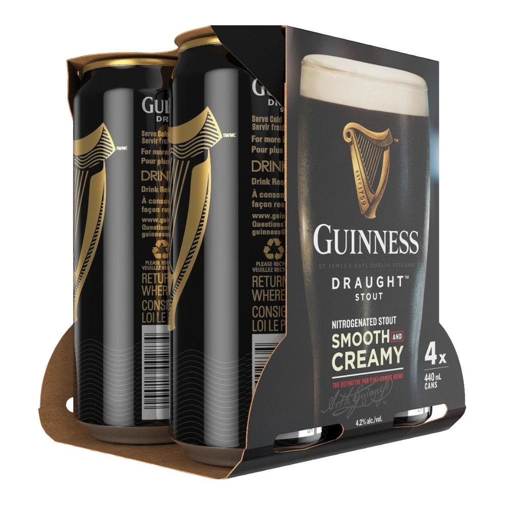 Guinness Draught 4 x 440 mL Cans