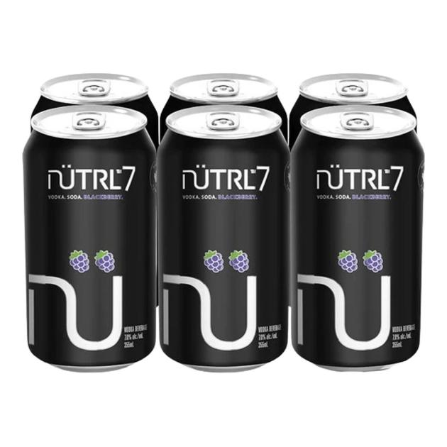 Nutrl Vodka Soda 7% Blackberry 6 x 355 mL Cans