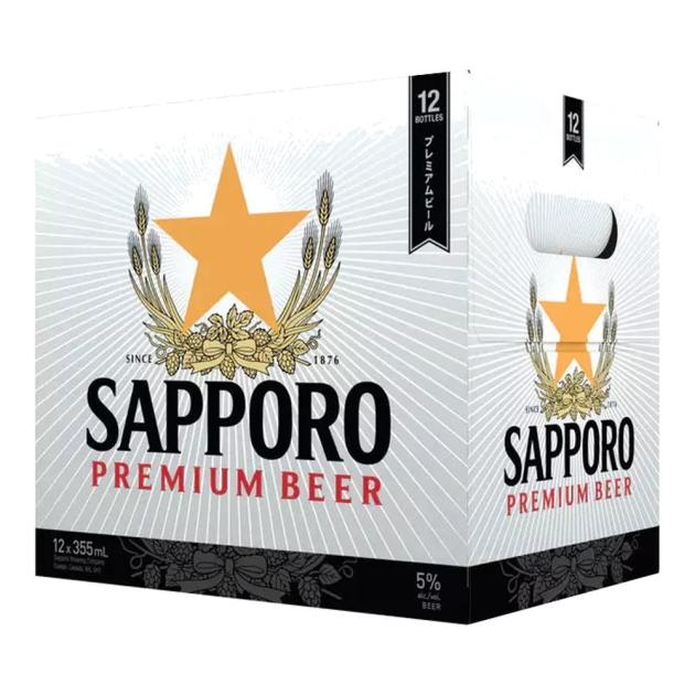 Sapporo 12 x 355 mL Bottles