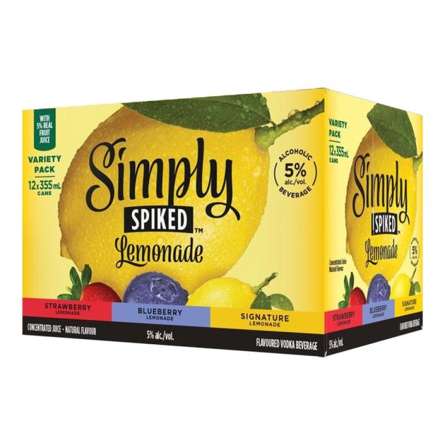 Simply Spiked Lemonade Mixer Pack 12 x 355 mL Cans