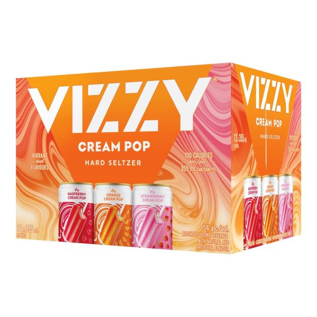 Vizzy Hard Seltzer Cream Pop Mixer 12 x 355 mL Cans